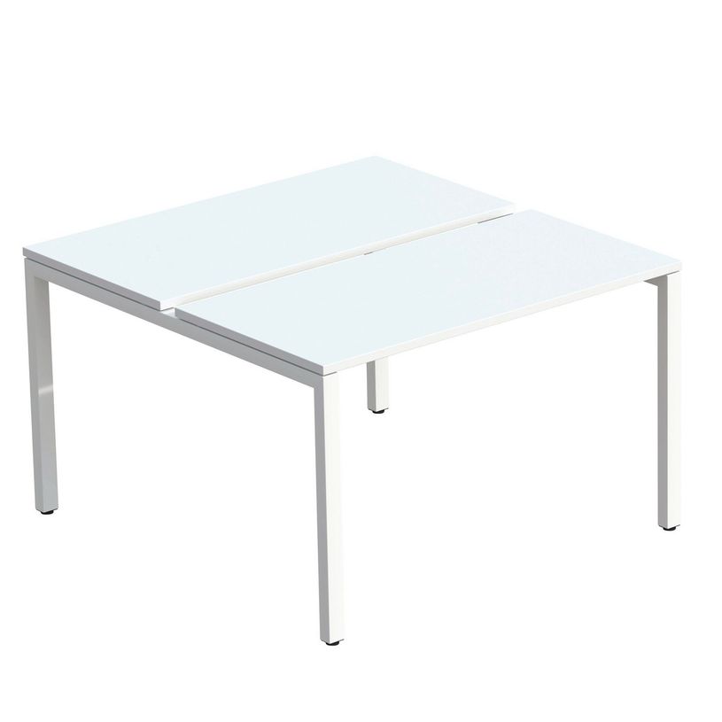 3660141254815-Bureau Bench 2 personnes EASYDESK - soit 2 plateaux L120xP80xH75 cm (L120 x P166) - Blanc-P_79441036_1-0