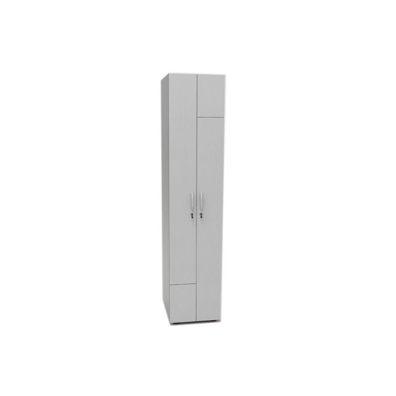 2012349514689-Armoire vestiaire 2 portes - H185 x L40 x P52 cm - Gris-P_79441874_1-0