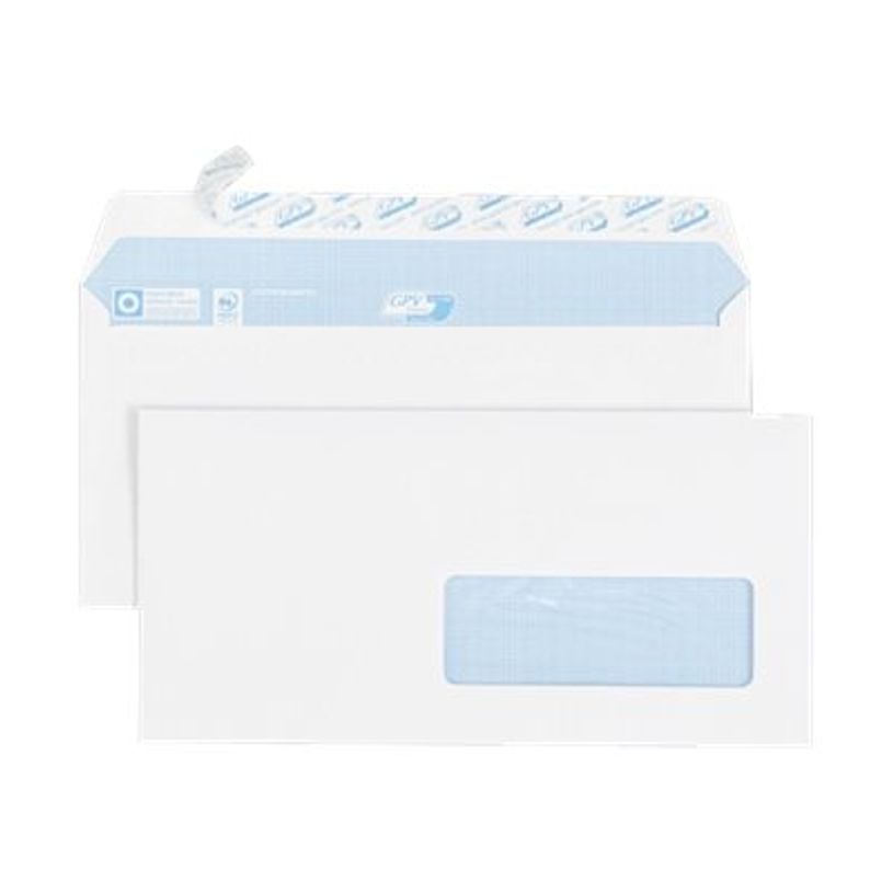 3250650027132-GPV - 500 Enveloppes DL 110 x 220 mm - 90 gr - fenêtre 35x100 mm - blanc - bande adhésive-P_79444708_2-1