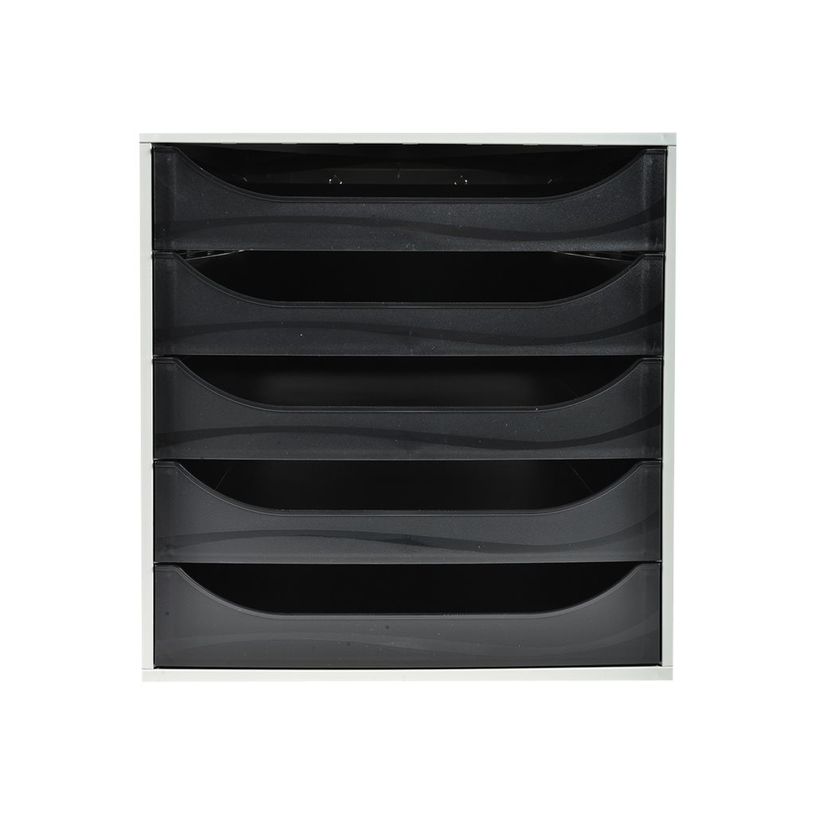 9002493423688-Exacompta Ecobox - Module de classement 5 tiroirs - gris/noir-P_79445314_1-0