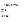 transparent zip jaune