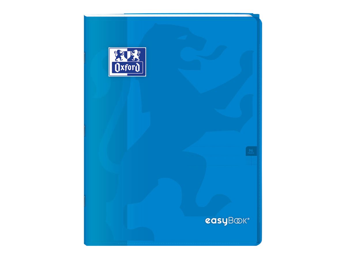 Page De Garde Cahier Artq Protege Cahier Incolore Oxford EasyBook - Cahier polypro 24 x 32 cm - 96 pages - grands carreaux (Seyes) - bleu
