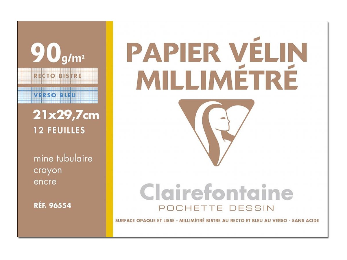 Stock Bureau - CLAIREFONTAINE Pochette papier dessin & lavis
