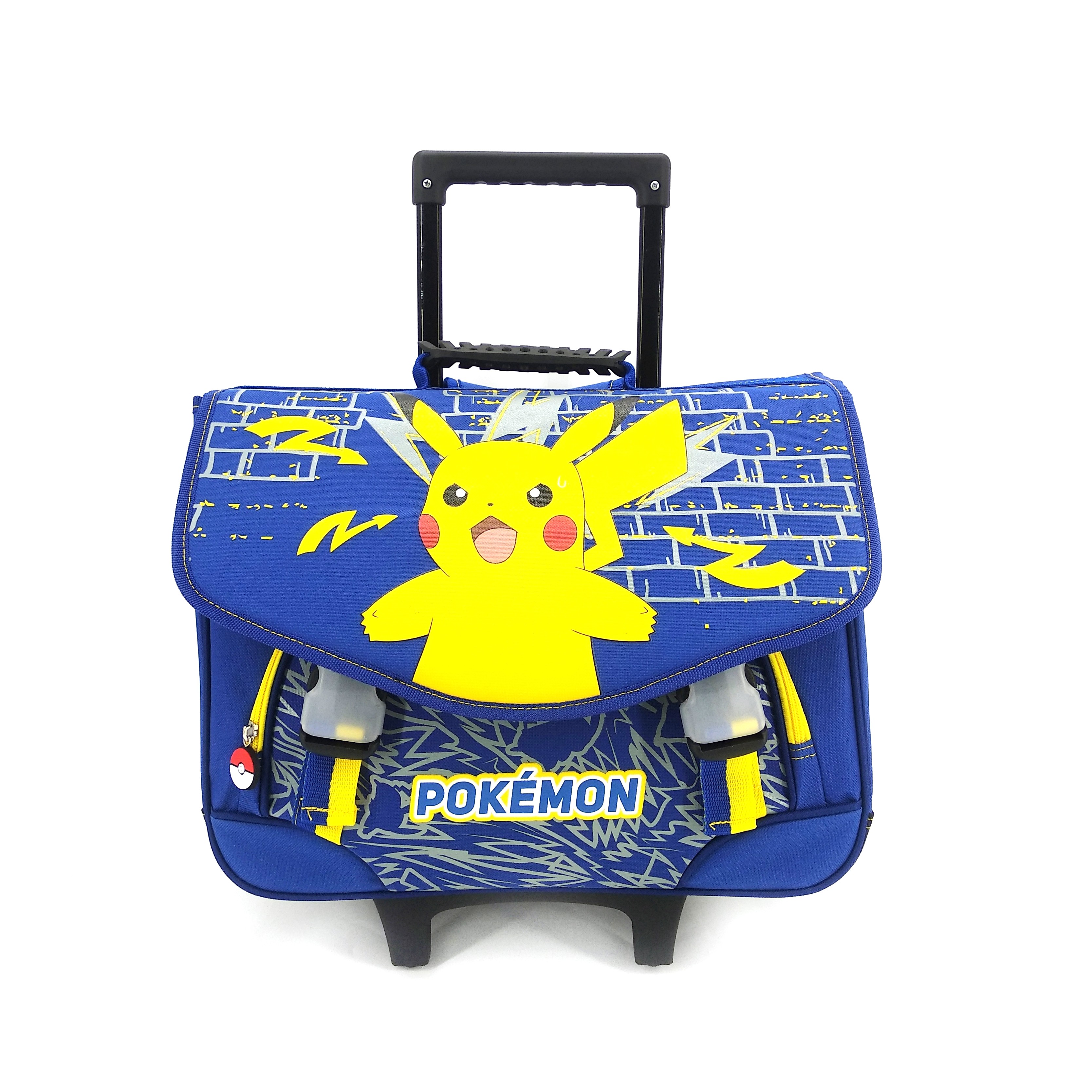 Cartable roulettes Pokemon 2 compartiments bleu marine