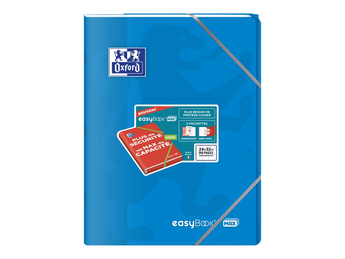 Page De Garde Cahier Ligne 7000 Oxford EasyBook Max - Cahier polypro 24 x 32 cm - 96 pages - grands carreaux (Seyes) - disponible dans