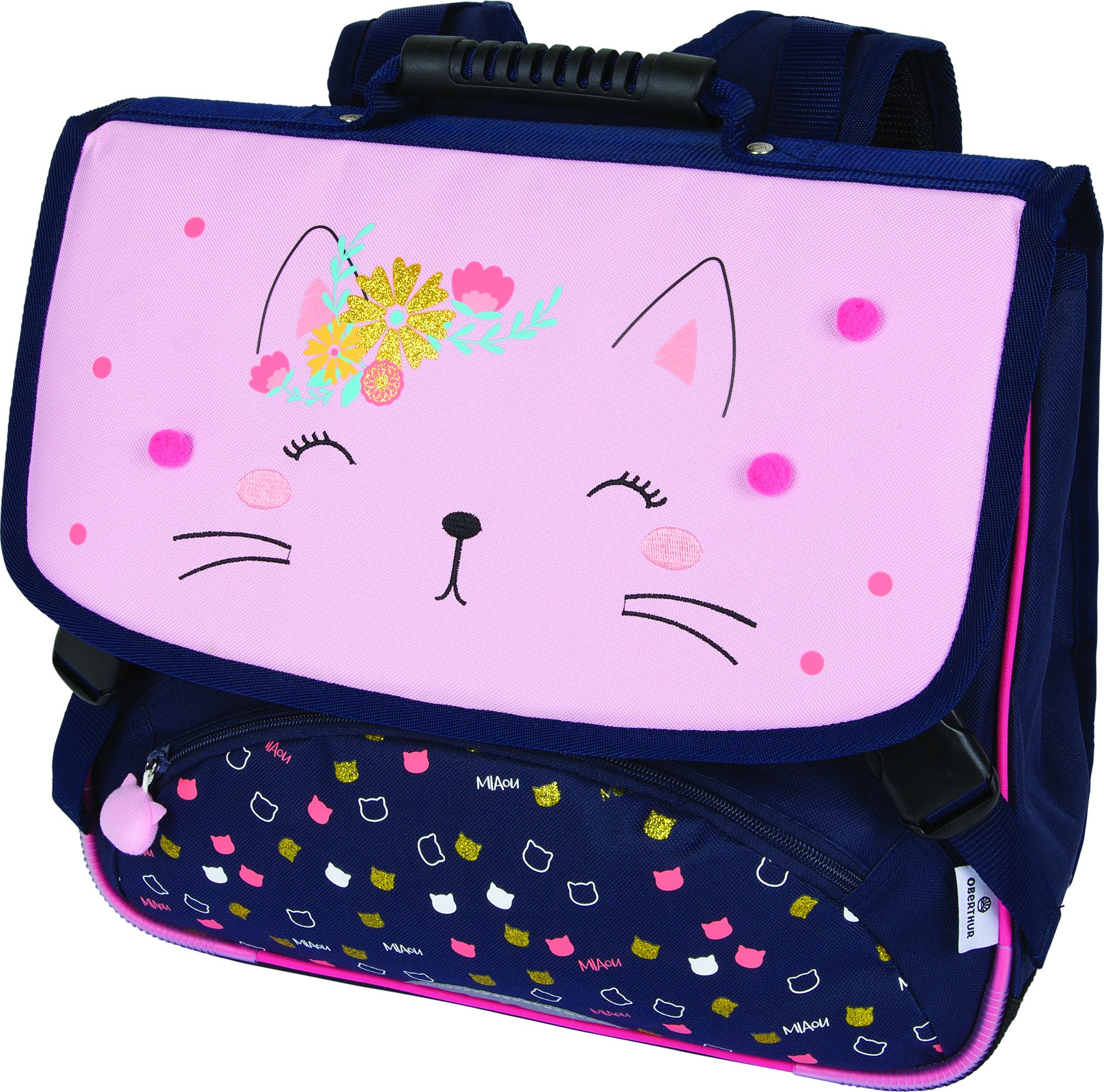 Cartable Chaton Cute 38 cm 2 compartiments Oberthur